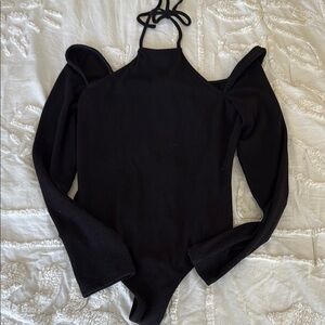 Black Halter Neck Bodysuit